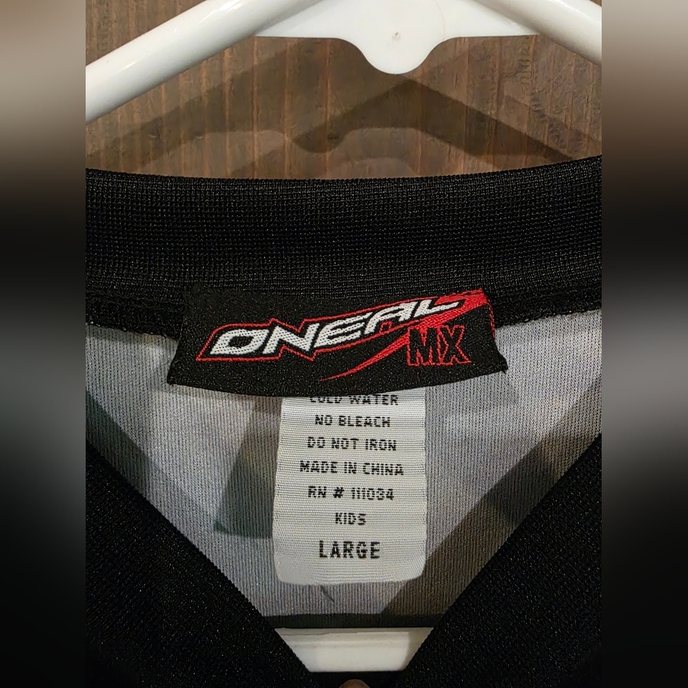 O'NEAL MX Racing Jersey w/ Padded Elbows- YOUTH LARGE - Picture 2 of 5